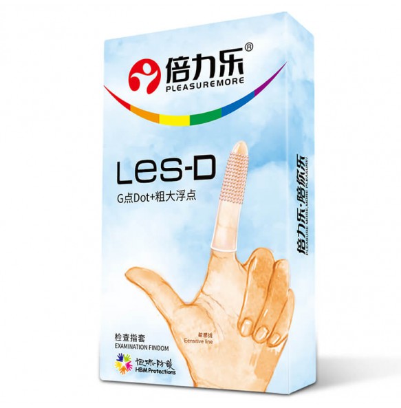 Pleasure more - LES-D Dotted Finger Sleeve (8Pcs)